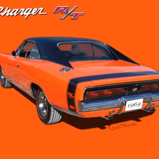 69 red Dodge Charger wallpaper