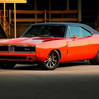 69 red Dodge Charger wallpaper