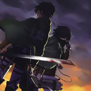 Mikasa and Levi wallpaper