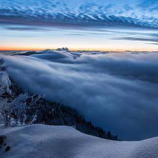 Winter clouds wallpaper