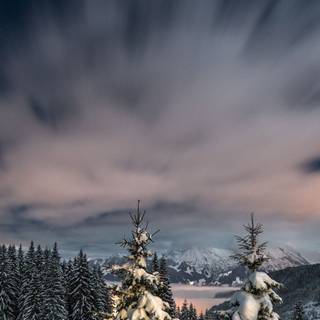 Winter clouds wallpaper