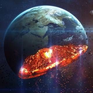 Half planét wallpaper