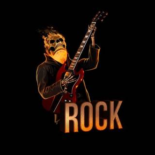 Skull guitar wallpaper