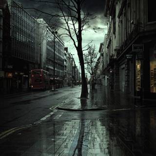 London rain wallpaper