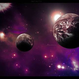 Aesthetic space computer wallpaper