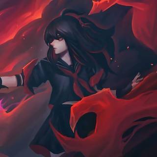 Anime red and black wallpaper