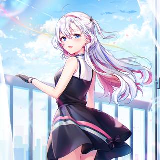 Blue anime 4k wallpaper