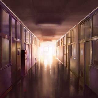 University corridor wallpaper