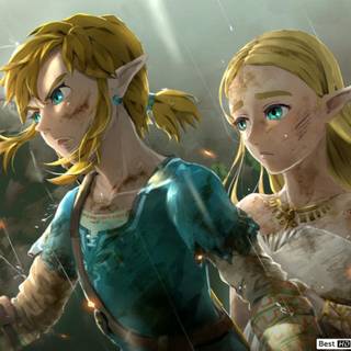 Zelda and Link wallpaper