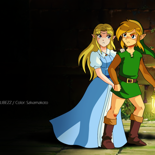 Zelda and Link wallpaper