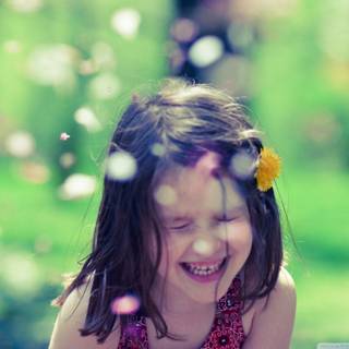 Laughing girl wallpaper