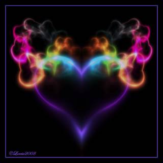 Flaming hearts wallpaper