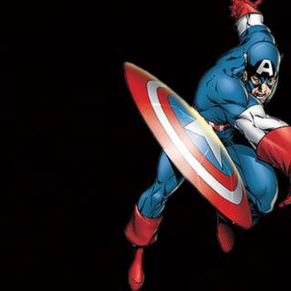 Captain America throwing shield wallpaper