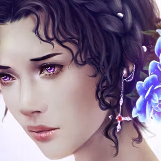 Purple eyes women wallpaper