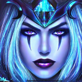 Purple eyes women wallpaper