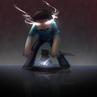 Minecraft fan art wallpaper