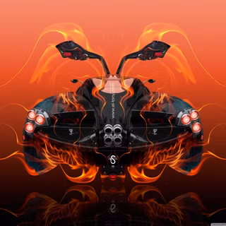 Car flames wallpaper