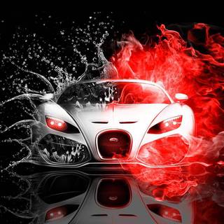 Car explosion wallpaper