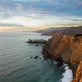 Sunset over California coast wallpaper