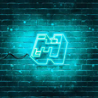Minecraft neon wallpaper