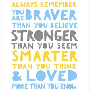 You are braver than you believe you are stronger than you seem and smarter than you think wallpaper