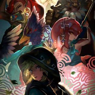 Link and Mipha wallpaper