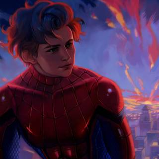 Purple superheroes wallpaper