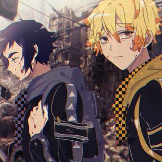 Zenitsu x Kaigaku wallpaper