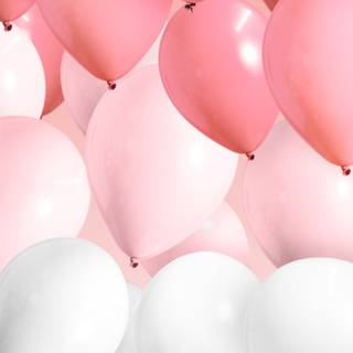 Pink balloon wallpaper