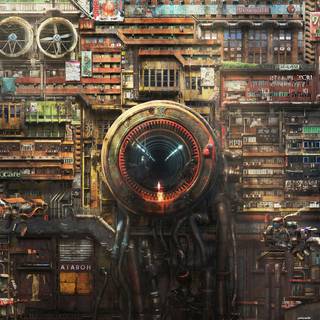 Futuristic circle wallpaper