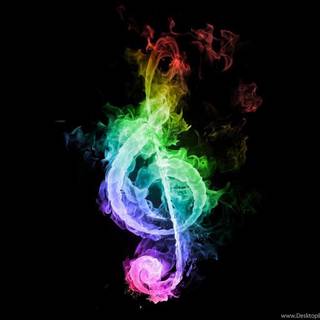 Rainbow fire wallpaper