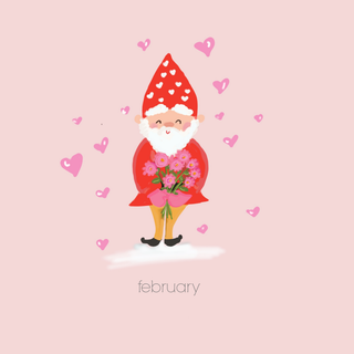 Valentines Day gnomes wallpaper