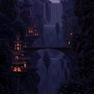 Dark pixel wallpaper