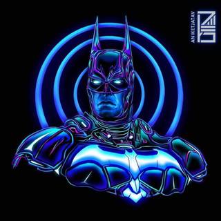 Superhero neon wallpaper