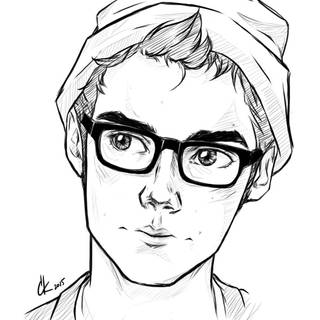 Boy drawing wallpaper