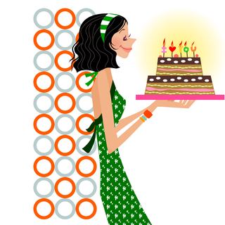 Cake and women wallpaper
