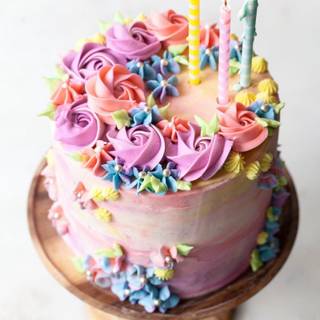 Cake and women wallpaper