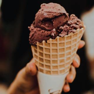 Fruit salad with ice cream 4k wallpaper