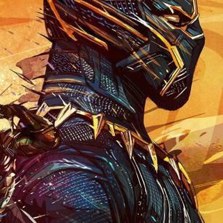 Black Panther art Marvel comic wallpaper