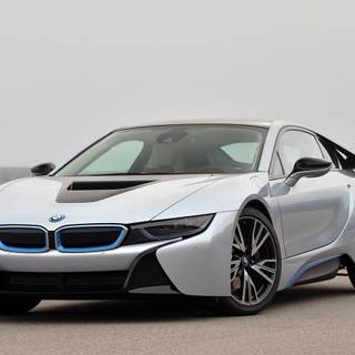 BMW i8 white wallpaper