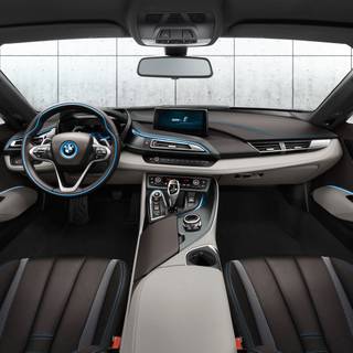 BMW i8 white wallpaper