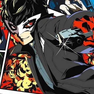 Persona 5 minimalist phone wallpaper
