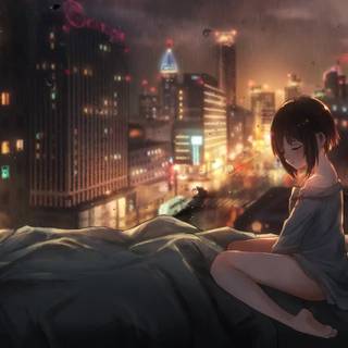 Coffee shop anime wallpaper