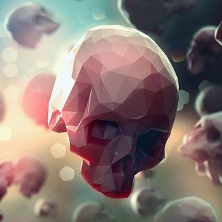 Black and red skull aesthetic wallpaper