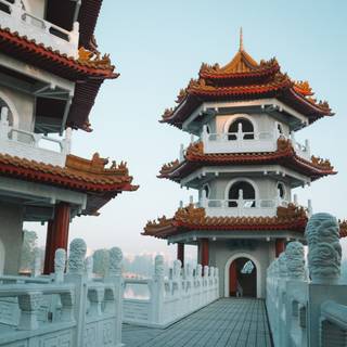Chinese temple wallpaper
