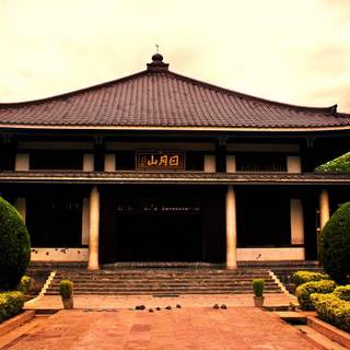 Chinese temple wallpaper