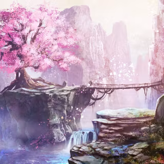 Aesthetic anime scene wallpaper
