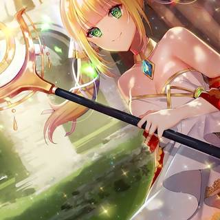 Anime blond cute wallpaper
