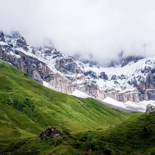 Snow-covered mountains wallpaper