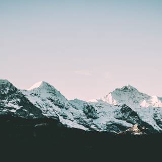 Snow-covered mountains wallpaper